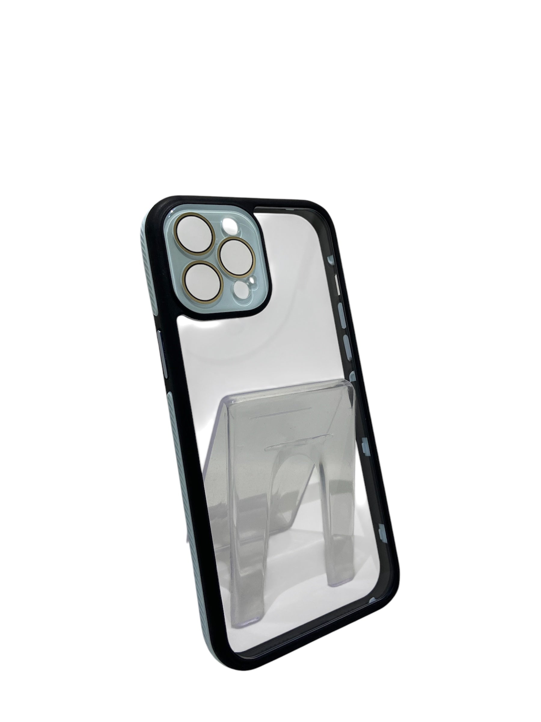 Case IPhone 12 pro Max semitransparente borde de color