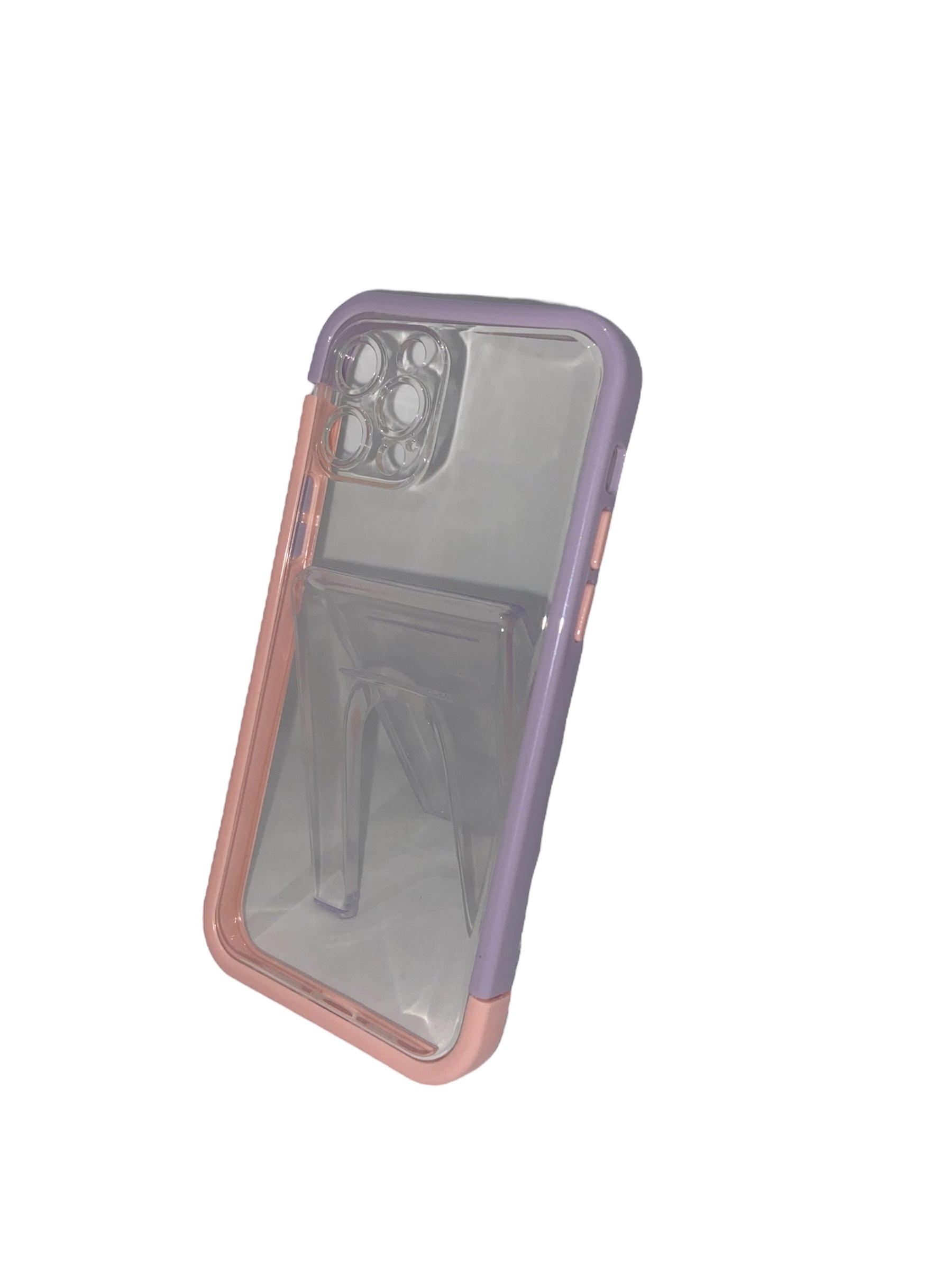 Case IPhone 12 pro Max semitransparente con bordes de color