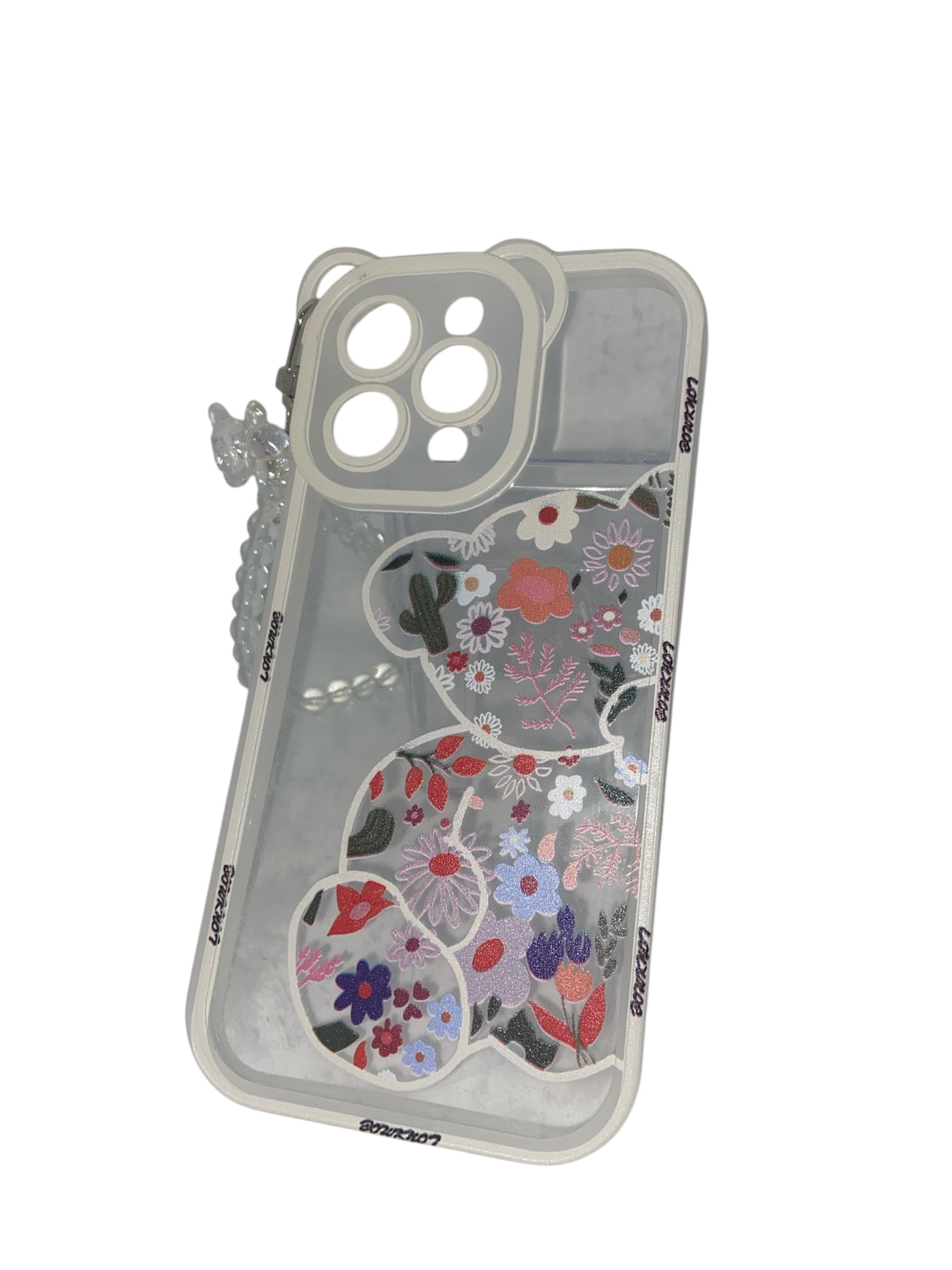 Case IPhone 13 Pro Max "osito de flores"