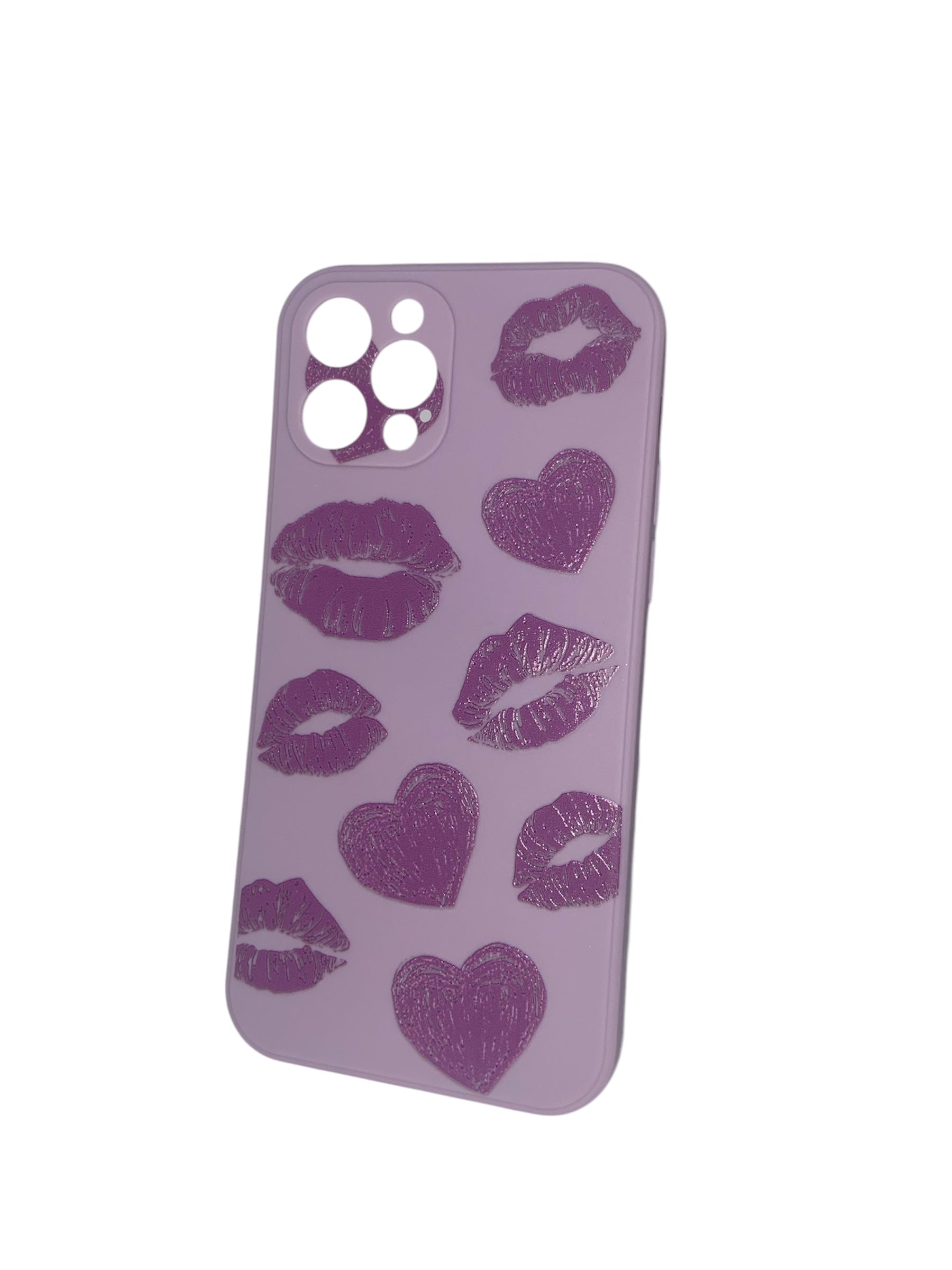 Case IPhone 12 Pro "Besos purpura"