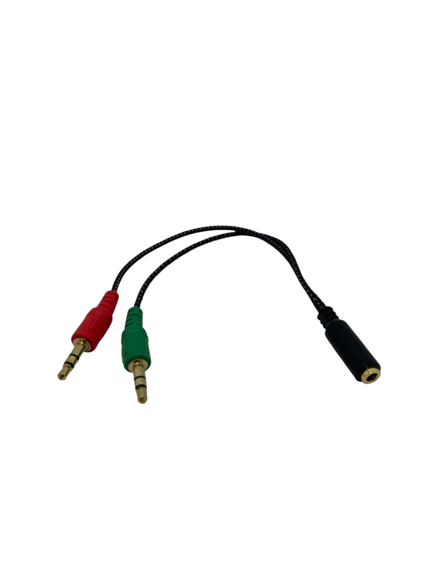 Cable divisor de audio acordonado 2 machos A 1 Hembra